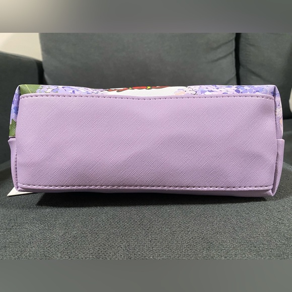 NWT Marc Tetro White Westie Dog Print & Purple Hydrangea Flowers Bag - Picture 5 of 13